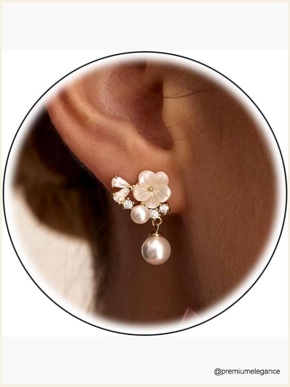 Trendy Dainty Pearl Drop Dangle Earrings for Women Wedding Bridal Jewelry Gift